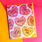 Disco Candy Hearts Valentine's Day Card