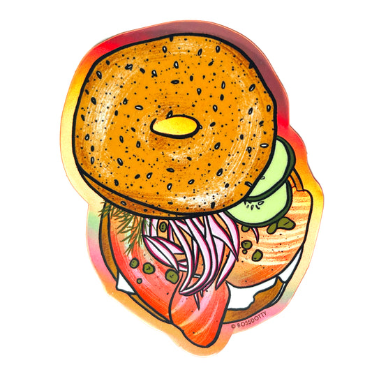 Everything Bagel with Holographic Lox Sticker