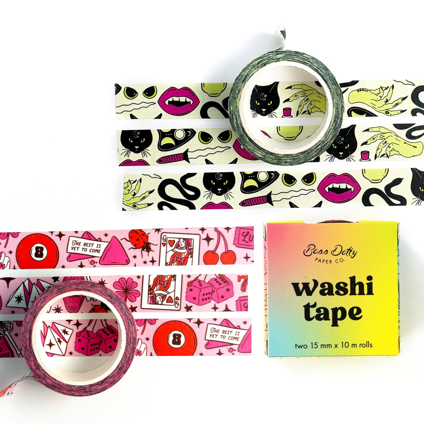Good Luck Charms & Spooky Icons Washi Tape Boxed Set