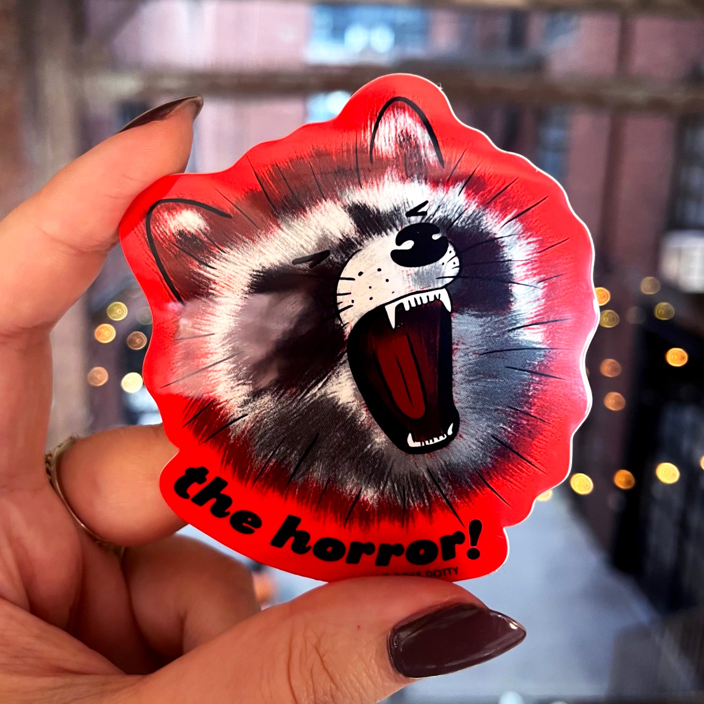 Horror Raccoon Sticker