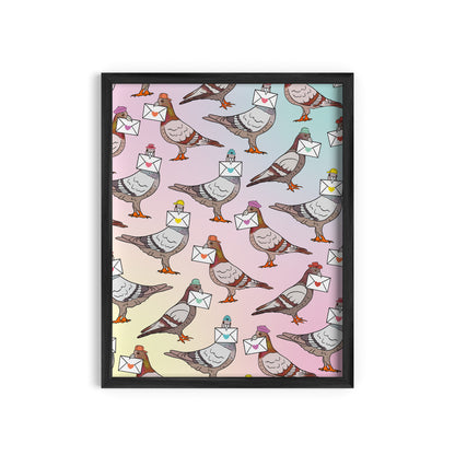 Pigeon Love Letters Art Print