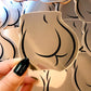 Rose Gold Butt Metallic Sticker