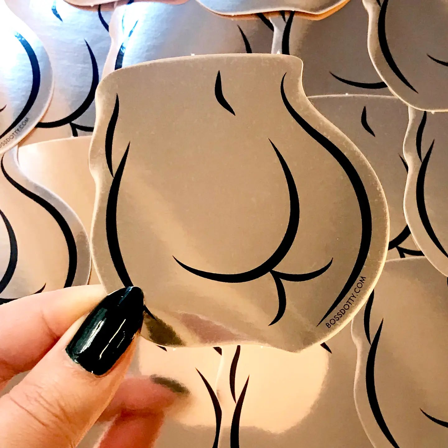 Rose Gold Butt Metallic Sticker