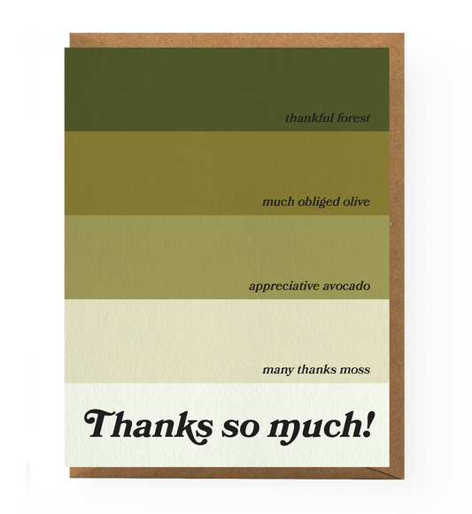 Paint Chip Thank You Card