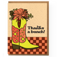 Cowboy Boot Thank You Card