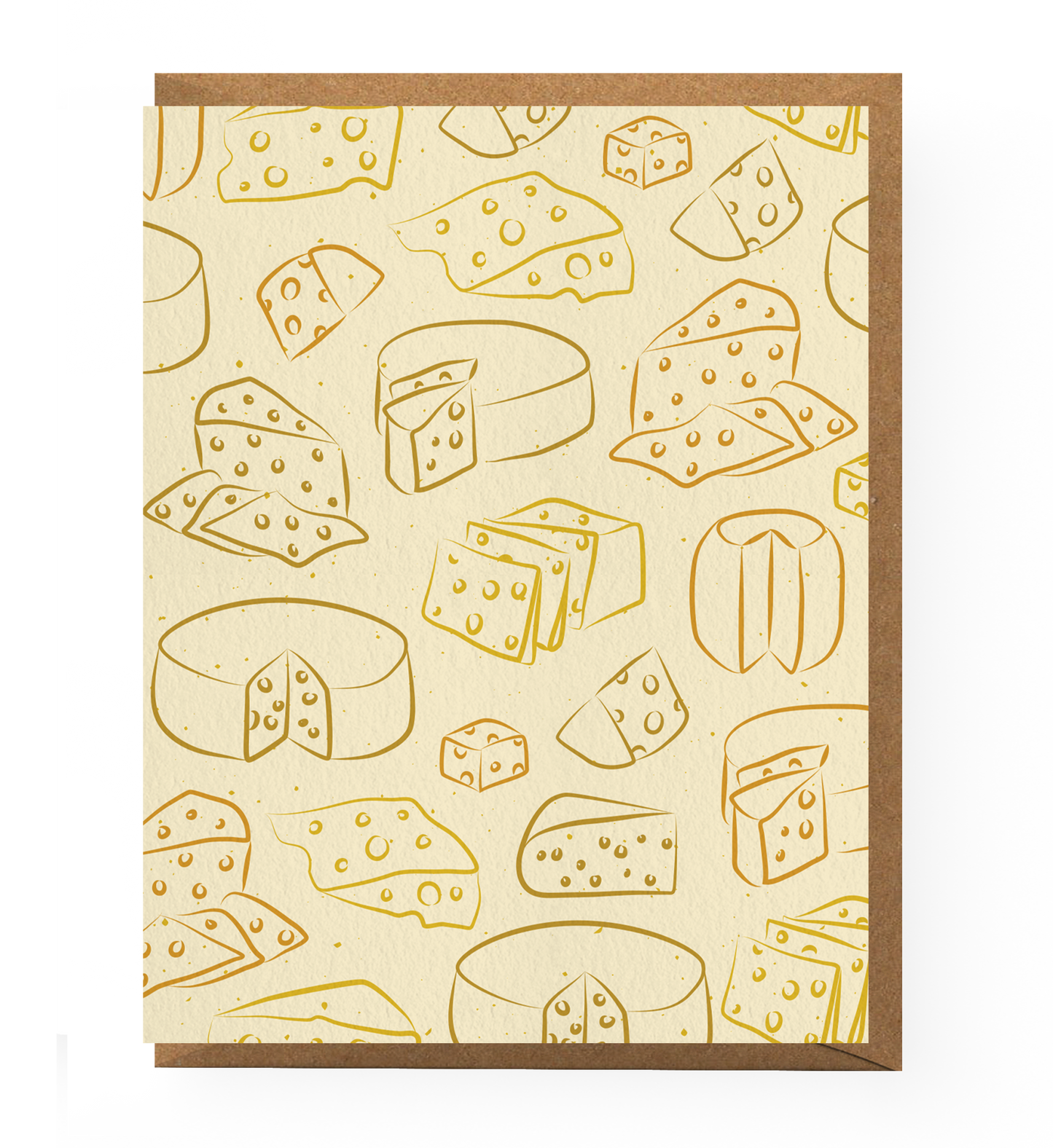 Cheese Pattern Greeting Card