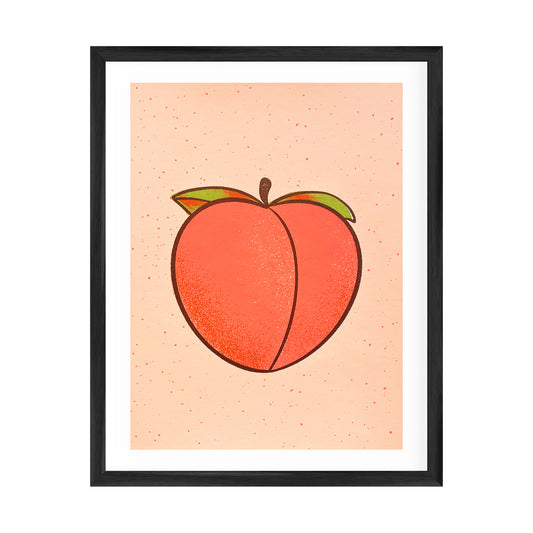 Big Peach Silkscreened Art Print