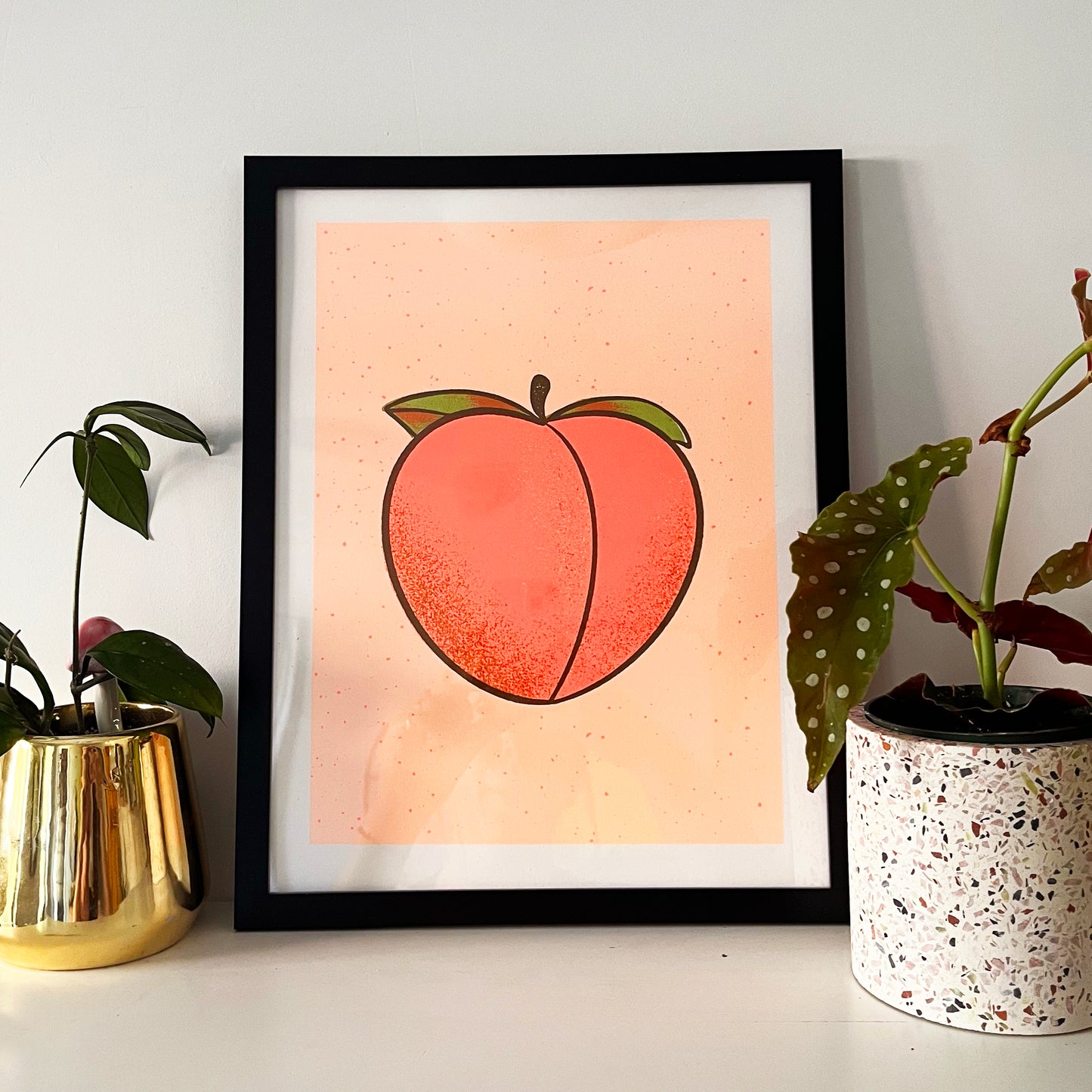 Big Peach Silkscreened Art Print