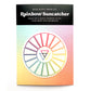 Color Wheel Rainbow Suncatcher Sticker on backing card