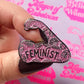 Feminist Glitter Pin