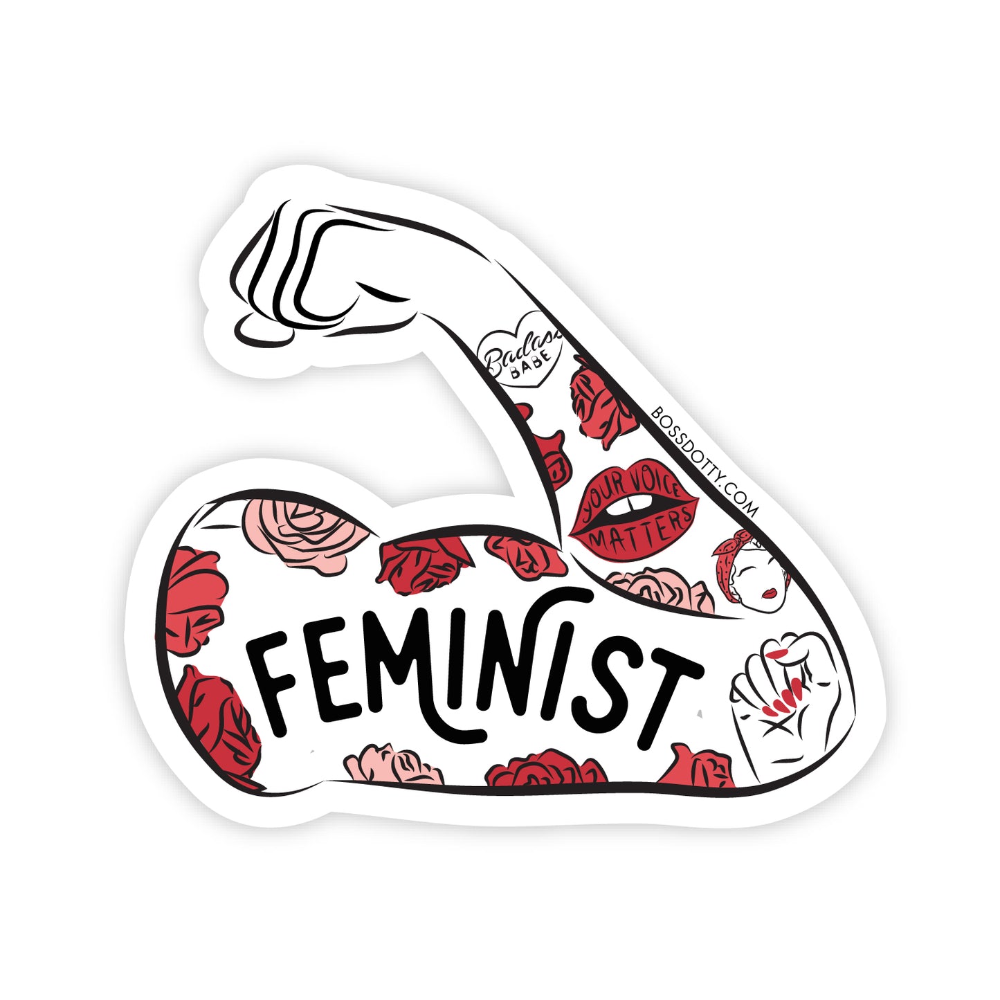 Feminist Tattoo Sleeve Sticker