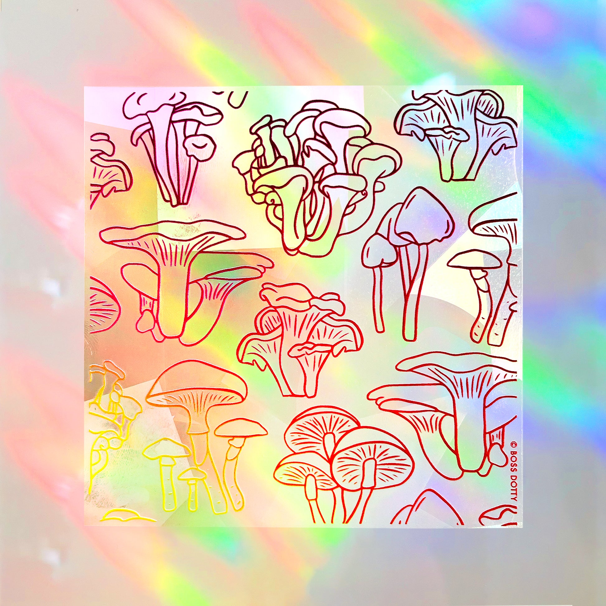 Mushroom Suncatcher Sticker
