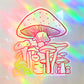 Mushroom Rainbow Suncatcher Sticker