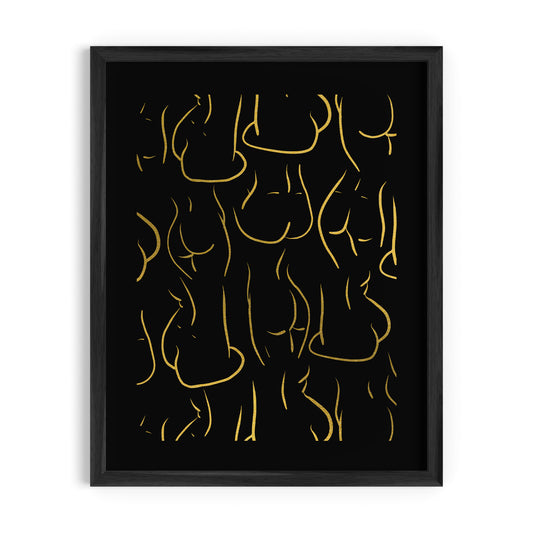 Nudes No. 2 Gold Foil Art Print