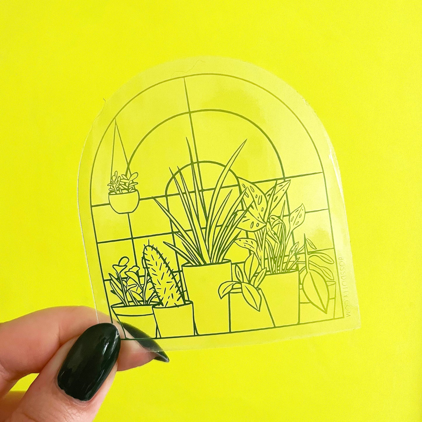 Plant Window Clear Sticker