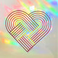 Rainbow Heart Suncatcher Sticker