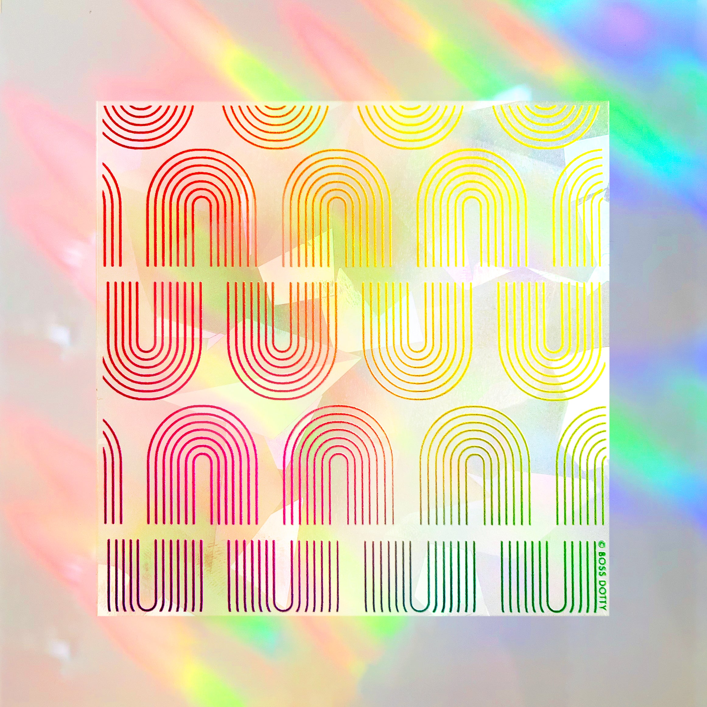Rainbow Repeat Suncatcher Sticker – BOSS DOTTY PAPER Co.